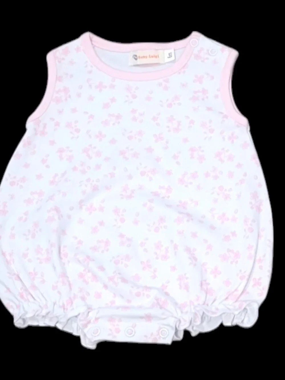 Baby Luigi Girl's All-over Print Floral Bubble Romper